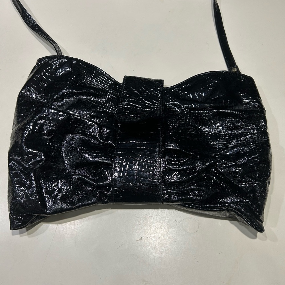 Vintage Alligator Style Black Women's Bag